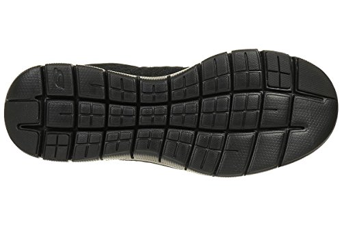 Skechers Flex Advantage 2.0, Zapatillas de Deporte Exterior Hombre, Negro (BBK Black Engineered Mesh/Trim), 44 EU
