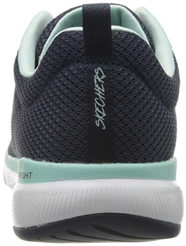 Skechers Flex Appeal 3.0-First Insight, Zapatillas Mujer, Azul (NVAQ Black Mesh/Trim), 37.5 EU