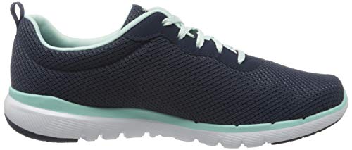 Skechers Flex Appeal 3.0-First Insight, Zapatillas Mujer, Azul (NVAQ Black Mesh/Trim), 37.5 EU