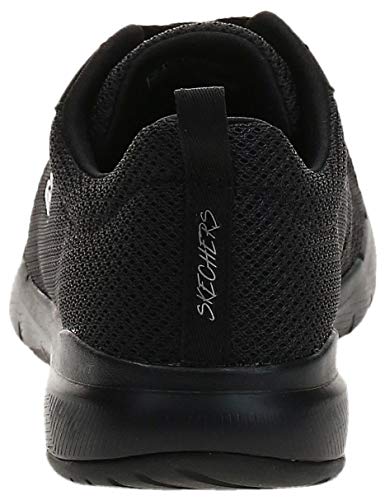 Skechers Flex Appeal 3.0-First Insight, Zapatillas Mujer, Negro (BBK Black Mesh/Trim), 38 EU