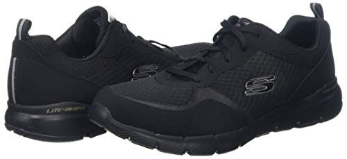 Skechers Flex Appeal 3.0-Go Forward, Zapatillas Mujer, Negro (BBK Black Leather/Mesh/Trim), 37 EU