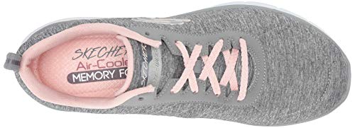 Skechers Flex Appeal 3.0-Insiders, Zapatillas Deportivas Mujer, Multicolor (GYLP Black & Gray Mesh/Black Trim), 39 EU