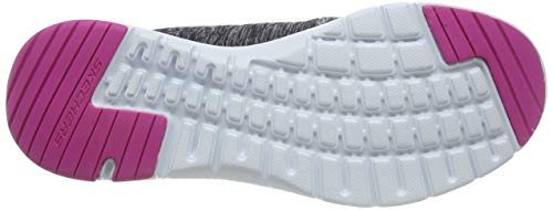 Skechers Flex Appeal 3.0-Insiders, Zapatillas Mujer, Gris (BKHP Black & Gray Mesh/Black Trim), 39 EU