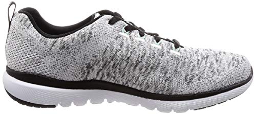 Skechers Flex Appeal 3.0, Zapatillas Deportivas Mujer, Multicolor (WBK Black Knit Mesh/Hot Pink Trim), 37 EU