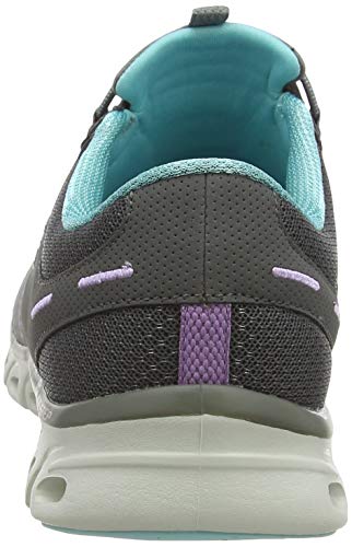 Skechers Glide Step-Just Be You, Zapatillas Mujer, Gris (CCLB Black Mesh/Durabuck/Purple & Aqua Trim), 40 EU