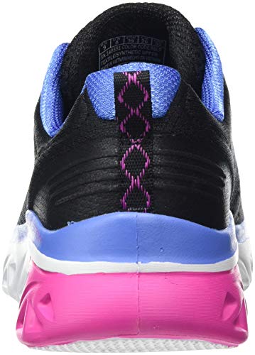 Skechers Glide Step Sport-Fun Stride, Zapatillas Mujer, Multicolor (BBLP Black Mesh/Blue & Pink Trim), 37 EU