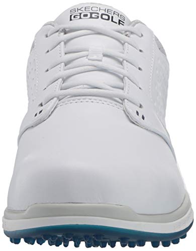 Skechers Go Golf Zapato de golf Elite 3 sin clavos para mujer, blanco (blanco, azul marino (White/Navy Leather)), 39.5 EU