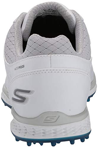 Skechers Go Golf Zapato de golf Elite 3 sin clavos para mujer, blanco (blanco, azul marino (White/Navy Leather)), 39.5 EU