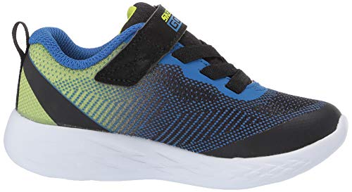 Skechers Go Run 600-Farrox, Zapatillas, Multicolor (BBLM Black & Lime Textile/Blue Trim), 25 EU