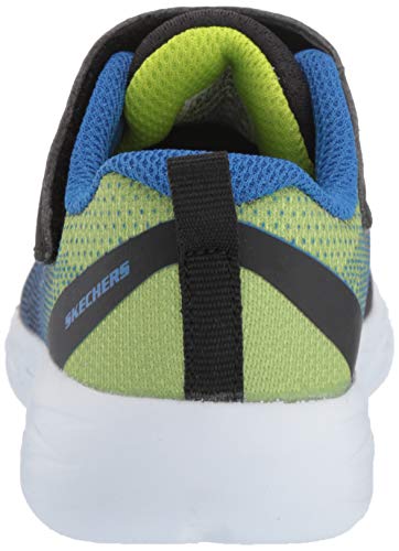 Skechers Go Run 600-Farrox, Zapatillas, Multicolor (BBLM Black & Lime Textile/Blue Trim), 25 EU