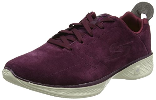 Skechers Go Walk 4, Entrenadores Mujer, Rojo (Burgundy), 35 EU