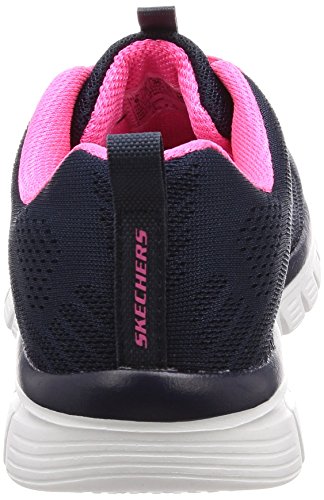 Skechers Graceful-Get Connected, Zapatillas Mujer, Multicolor (NVHP Black Mesh/Trim), 37 EU