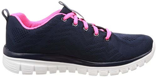 Skechers Graceful-Get Connected, Zapatillas Mujer, Multicolor (NVHP Black Mesh/Trim), 39 EU