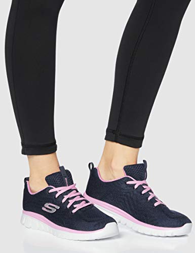 Skechers Graceful-Get Connected, Zapatillas Mujer, Multicolor (NVPK Black Mesh/Trim), 37 EU Skechers Graceful-Get Connected, Zapatillas Mujer, Multicolor (NVPK Black Mesh/Trim), 37 EU