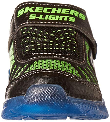 Skechers Illumi-Brights-Tuff Track, Zapatillas Niños, Multicolor (BBLM Black Synthetic/Lime & Royal Trim), 44.5 EU