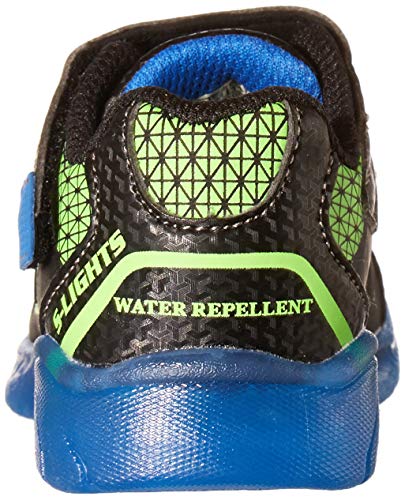 Skechers Illumi-Brights-Tuff Track, Zapatillas Niños, Multicolor (BBLM Black Synthetic/Lime & Royal Trim), 44.5 EU