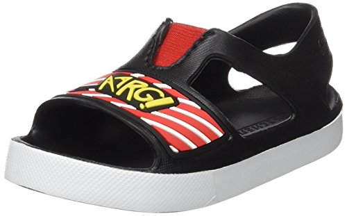 Skechers Lil Steppers, Sandalias de Punta Descubierta Niños, Negro (BKRD), 26 EU