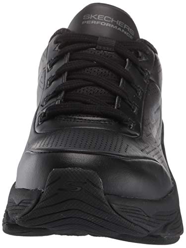 Skechers MAX Cushioning Elite Step UP, Zapatillas Mujer, Negro (Black Leather/Trim BBK), 39 EU