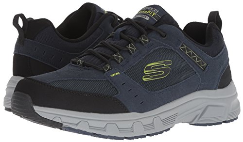 Skechers Oak Canyon, Zapatillas Hombre, Multicolor (NVLM Black Leather/PU/Mesh/Trim), 44 EU Skechers Oak Canyon, Zapatillas Hombre, Multicolor (NVLM Black Leather/PU/Mesh/Trim), 44 EU
