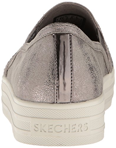 Skechers OG 97-Shiny Dancer, Zapatillas sin Cordones Mujer, Multicolor (Pew Black Microfiber/Rhinestone and Pearl Embellishment), 39 EU