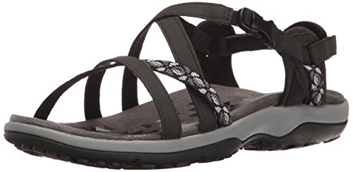 Skechers Reggae Slim-Vacay, Sandalias de Talón Abierto Mujer, Negro (Black Blk), 37 EU