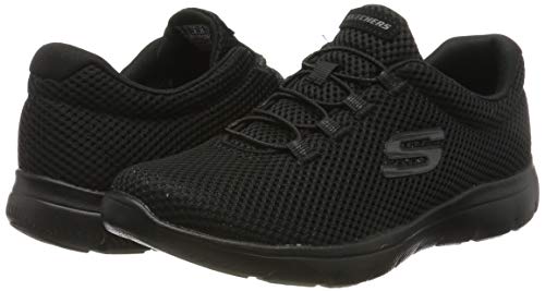 Skechers Summits, Zapatillas Mujer, Negro (BBK Black Mesh/Trim), 40.5 EU Skechers Summits, Zapatillas Mujer, Negro (BBK Black Mesh/Trim), 40.5 EU
