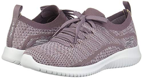 Skechers Ultra Flex, Zapatillas sin Cordones Mujer, Morado (LAV Black Knit Mesh/Trim), 37 EU Skechers Ultra Flex, Zapatillas sin Cordones Mujer, Morado (LAV Black Knit Mesh/Trim), 37 EU