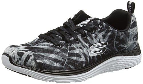 Skechers Valeris MAI Tai, Zapatillas de Deporte al Aire Libre, Negro-Black (BKW), 36 EU