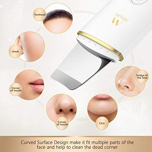 Skin Scrubber, Misiki Dispositivo de Limpieza de la Piel Facial, Ultrasónico Exfoliador Limpiador de Poros, USB 4 Modos Máquina de Anión para Cuidado de la Piel, Lifting Dispositivo de Belleza Facial Skin Scrubber, Misiki Dispositivo de Limpieza de la Piel Facial, Ultrasónico Exfoliador Limpiador de Poros, USB 4 Modos Máquina de Anión para Cuidado de la Piel, Lifting Dispositivo de Belleza Facial