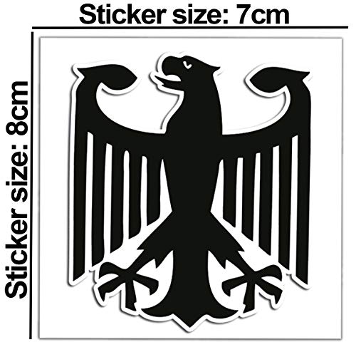 SkinoEu® 2 x PVC Laminado Pegatina Adhesivos Bandera de Alemania Escudo de Armas del águila Alemana para Autos Coches Motos Ciclomotores Bicicletas Ordenador Portátil Regalo B 181 SkinoEu® 2 x PVC Laminado Pegatina Adhesivos Bandera de Alemania Escudo de Armas del águila Alemana para Autos Coches Motos Ciclomotores Bicicletas Ordenador Portátil Regalo B 181