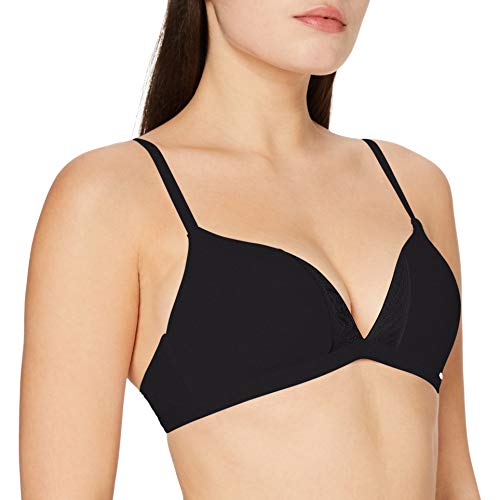 Skiny Smart Cotton Triangel Gepaddet Sujetador sin Aros, Negro (Black 7665), 95A (Talla del Fabricante: 80A) para Mujer