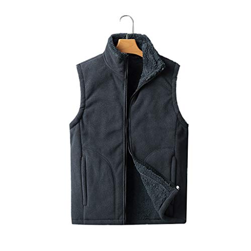 SKK Gilet Invierno Chaleco sin Mangas Chaqueta Gruesa cálida Casero de cachemérano Soporte de Collar de Collar Chaqueta Chaleco Chaleco sólido Chaleco a Prueba de Viento Ligera Gilet