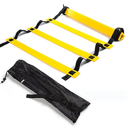 SKL Speed Agility Ladder 6M Escalera de Entrenamiento de 12 peldaños para fútbol de Baloncesto Baloncesto Fútbol Pies de Entrenamiento físico con Bolsa de Transporte SKL Speed Agility Ladder 6M Escalera de Entrenamiento de 12 peldaños para fútbol de Baloncesto Baloncesto Fútbol Pies de Entrenamiento físico con Bolsa de Transporte