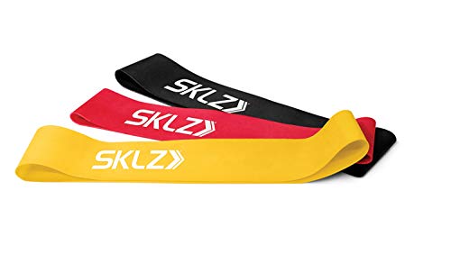 SKLZ Mini Bands Set de 3 Bandas elásticas de de Entrenamiento Multi-Resistentes, Unisex, Multicolor (Amarillo, Rojo y Negro), Talla única