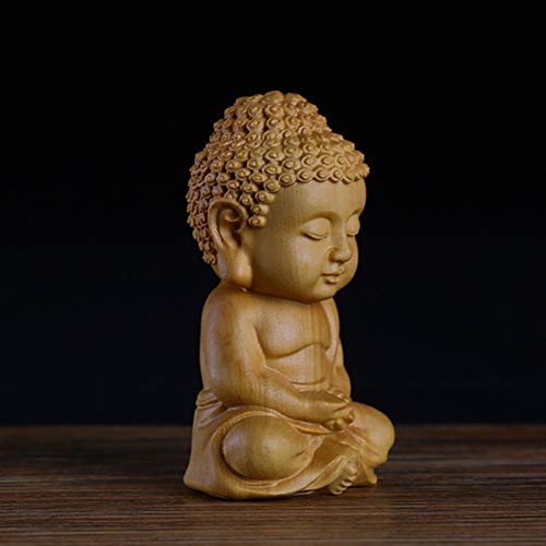 sknonr Miniatura Que se Sienta Buda meditando Estatua Decorativa Hecha a Mano Linda pequeña Escultura de Buda de Madera tamaño de la Palma Decoración sknonr Miniatura Que se Sienta Buda meditando Estatua Decorativa Hecha a Mano Linda pequeña Escultura de Buda de Madera tamaño de la Palma Decoración