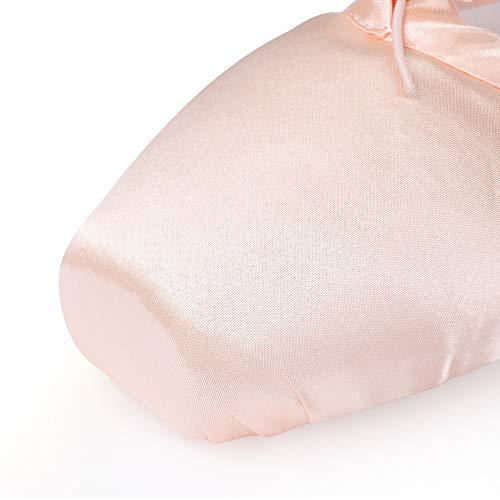 Skyrocket Mujeres y Niñas Satén Pointe Zapatos Puntas de ballet Pack de 1 puntera de gel de silicona y cintas Skyrocket Mujeres y Niñas Satén Pointe Zapatos Puntas de ballet Pack de 1 puntera de gel de silicona y cintas