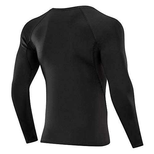 SKYSPER Camiseta de Compresión Manga Larga para Hombre Ropa Interior Deportiva Deportes Camisetas de Fitness Transpirable Secado Rápido para Running Fitness Entrenamiento Yoga Ciclismo