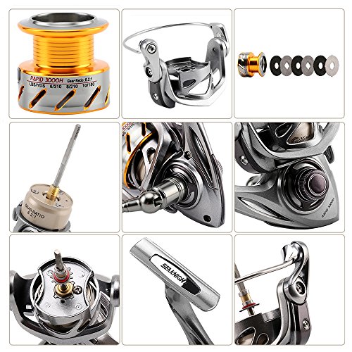 SKYSPER Carretes de Spincasting Carretes de Pesca 10 + 1BB Pesca Spinning Carrete Sistema de Fibra de Carbono Arrastre de Mar Agua Salada SKYSPER Carretes de Spincasting Carretes de Pesca 10 + 1BB Pesca Spinning Carrete Sistema de Fibra de Carbono Arrastre de Mar Agua Salada