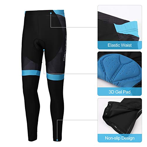 SKYSPER Maillot Ciclismo Hombres Jersey Mangas Largas Pantalones Largos Culotte de Ciclismo Conjunto de Ropa Maillot Entretiempo Invierno para Deportes al Aire Libre Ciclo Bicicleta