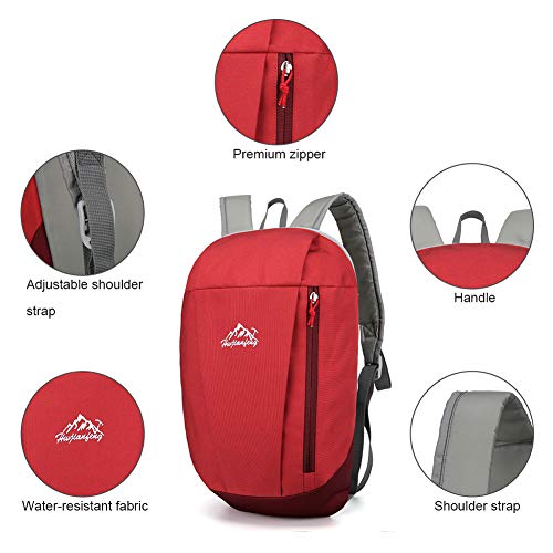 SKYSPER Mochila Casual 10L Mochila de Senderismo Ultraligera Impermeable para Escolar Niño Mujeres Hombres para Ocio Viajes Escolares Deportes al Aire Libre Ciclismo Bicicleta Multifuncional