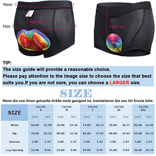 SKYSPER Pantalon Calzoncillos Ropa Interior Ciclismo para Mujer Culote Pantalones Cortos Deportivos Gel 3D Acolchada para MTB Ciclismo Bicicleta al Aire Libre Transpirable Secado Rápido