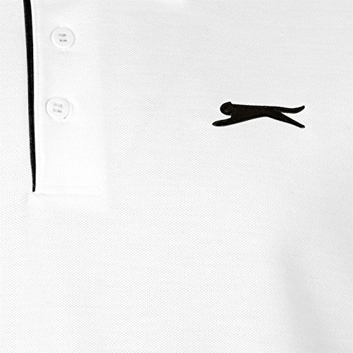 Slazenger - Polo de manga corta para hombre Blanco XXL Slazenger - Polo de manga corta para hombre Blanco XXL