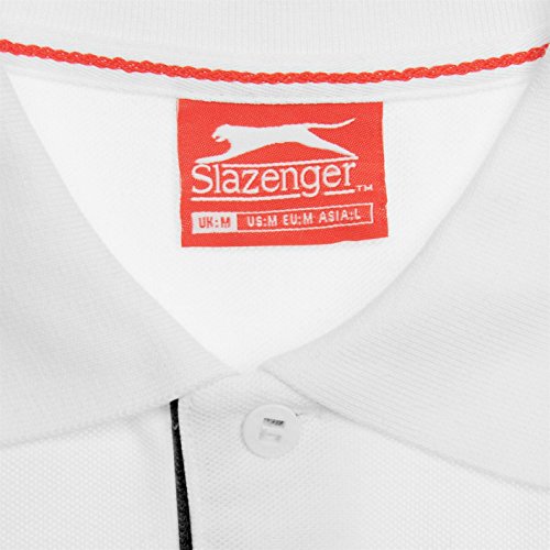 Slazenger - Polo de manga corta para hombre Blanco XXL Slazenger - Polo de manga corta para hombre Blanco XXL