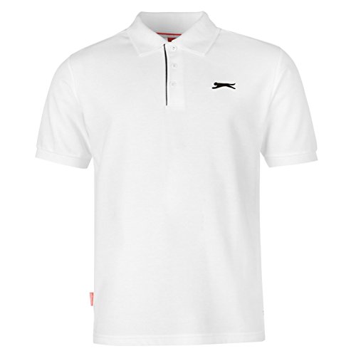 Slazenger - Polo de manga corta para hombre Blanco XXL Slazenger - Polo de manga corta para hombre Blanco XXL