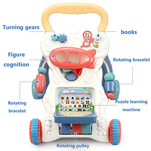 SLCE Correpasillos Andandín 3 En 1, Diseño Mejorado, Andador Bebé Interactivo Plegable Y Regulador De Velocidad, Andador, Correpasillos Bebé +6 Meses, Máquina De Aprendizaje De Inglés