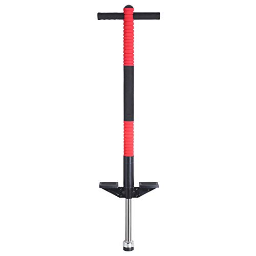 SLCE Pogo Stick, Adecuado para Niños De 4 A 10 Años, El Muelle Reforzado Puede Soportar 40 Kg, Ejercita El Equilibrio Corporal De Los Niños, Adecuado para Interior Y Exterior,Rojo