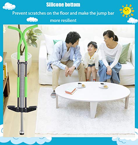 SLCE Pogo Stick, Adecuado para Niños De 6 A 16 Años, El Muelle De Doble Tubo De Acero Puede Soportar 70 Kg, Ejercita El Equilibrio Corporal De Los Niños, Adecuado para Interior Y Exterior,Negro