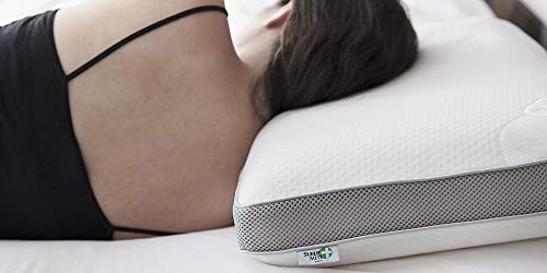 SLEEPMED Almohada de Espuma de Memoria Ventilada, Cojín Ergonómico Anticervical, Fresco y Funda Lavable, Memory Foam ortopédica para Cervical, 60x40x12 cm SLEEPMED Almohada de Espuma de Memoria Ventilada, Cojín Ergonómico Anticervical, Fresco y Funda Lavable, Memory Foam ortopédica para Cervical, 60x40x12 cm