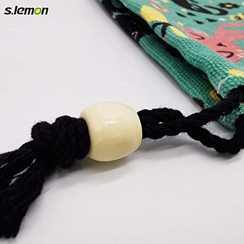 s.lemon 100% Algodón Respirable Bolso de Zapatos de Punta Zapatillas de Ballet Baile con Cordón Hecha a Mano para Niñas Niños Mujeres (Gato Verde) s.lemon 100% Algodón Respirable Bolso de Zapatos de Punta Zapatillas de Ballet Baile con Cordón Hecha a Mano para Niñas Niños Mujeres (Gato Verde)