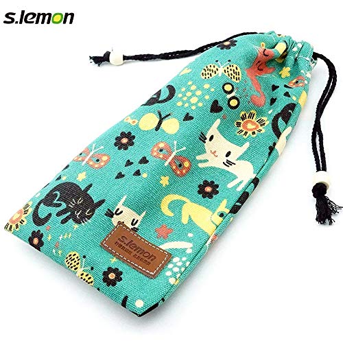 s.lemon 100% Algodón Respirable Bolso de Zapatos de Punta Zapatillas de Ballet Baile con Cordón Hecha a Mano para Niñas Niños Mujeres (Gato Verde) s.lemon 100% Algodón Respirable Bolso de Zapatos de Punta Zapatillas de Ballet Baile con Cordón Hecha a Mano para Niñas Niños Mujeres (Gato Verde)